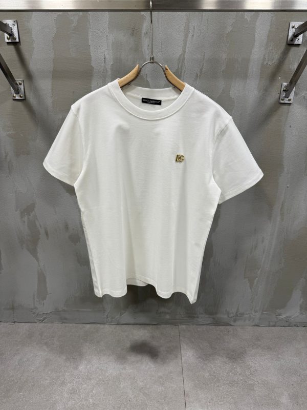 White Dolce gabbana DG logo cotton tee