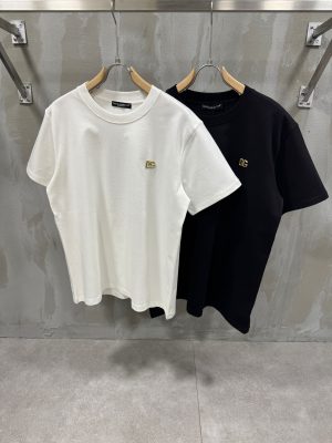 Black Dolce gabbana DG logo cotton tee
