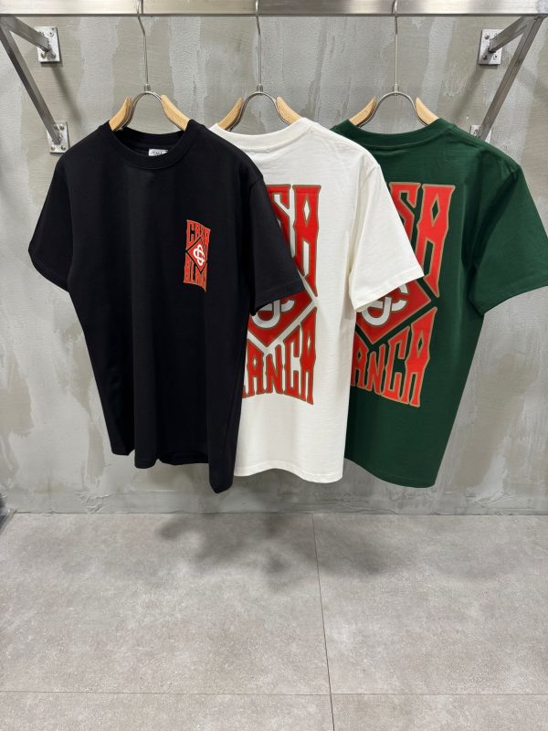 Green casablanca gothic stacked logo cotton tee - Image 3