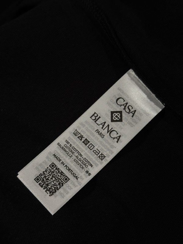 Black casablanca gothic stacked logo cotton tee - Image 6