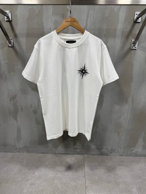 White amiri starburst cotton tee