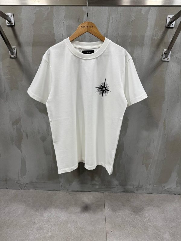 White amiri starburst cotton tee