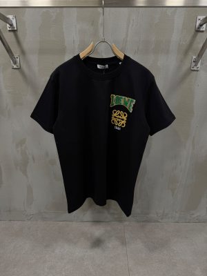 Black loewe 1846 logo cotton tee