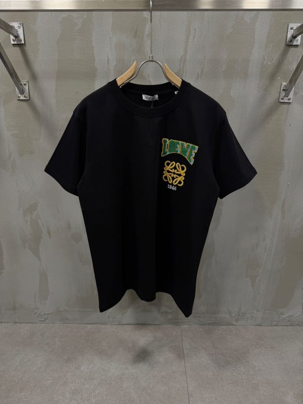 Black loewe 1846 logo cotton tee