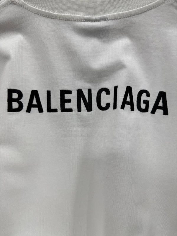 White Balenciaga vintage cotton jersey tee - Image 5