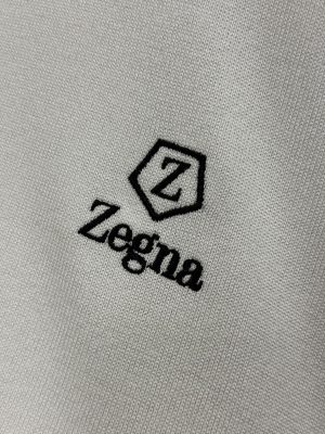 White zegna knitwear logo cotton tee