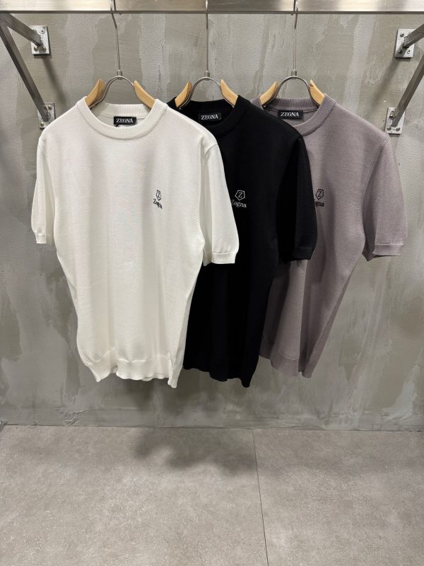 Black zegna knitwear logo cotton tee - Image 2