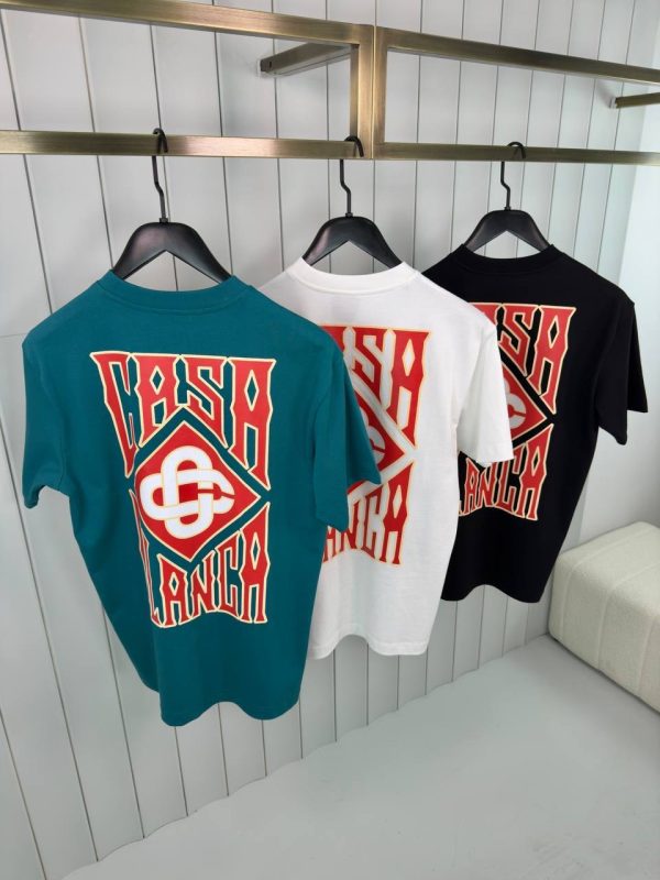 Black casablanca gothic stacked logo cotton tee - Image 10