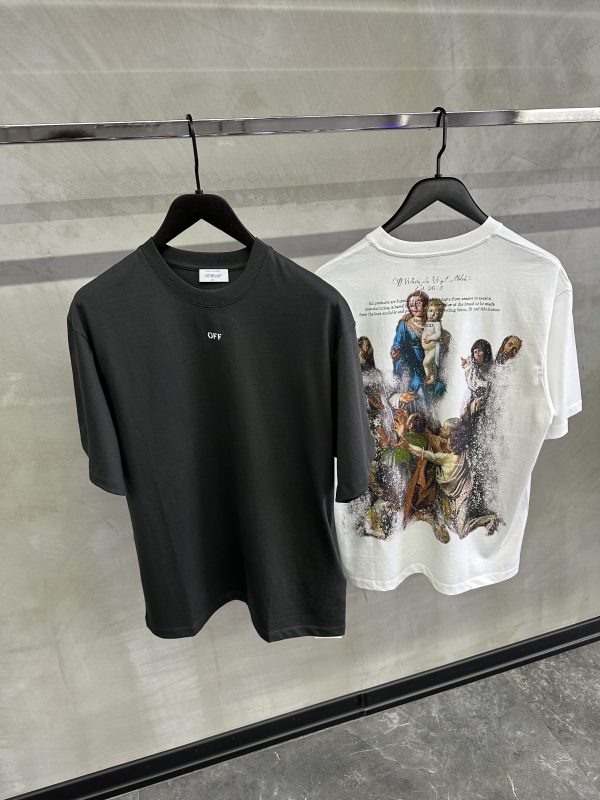 White Off-white Stamp Mary back print cotton tee - Image 4