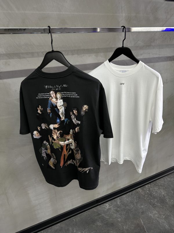 White Off-white Stamp Mary back print cotton tee - Image 3
