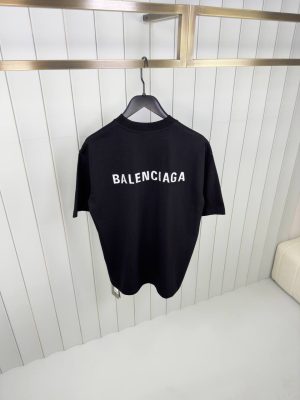 Black Balenciaga vintage cotton jersey tee