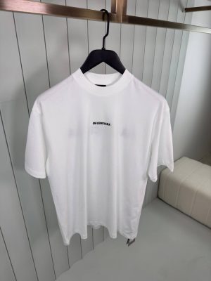 White Balenciaga vintage cotton jersey tee