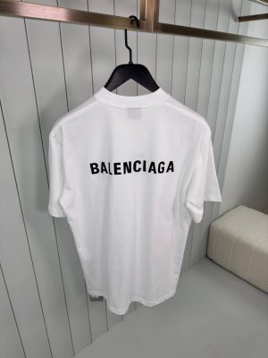 White Balenciaga vintage cotton jersey tee