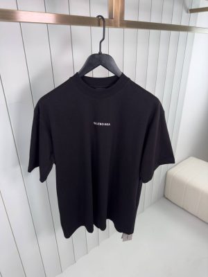 Black Balenciaga vintage cotton jersey tee