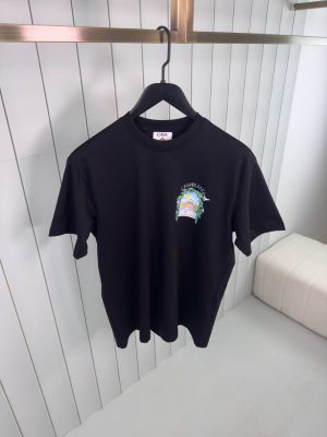 Black casablanca l’arche de tennis cotton tee