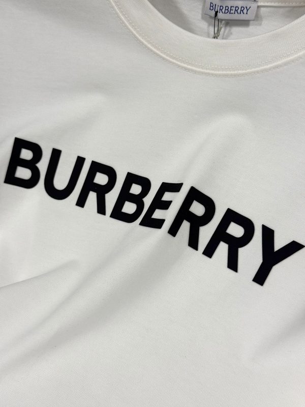 White Burberry cotton logo tee - Image 2
