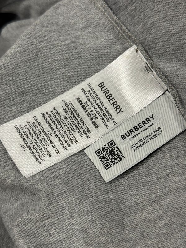 Black Burberry cotton logo tee - Image 3