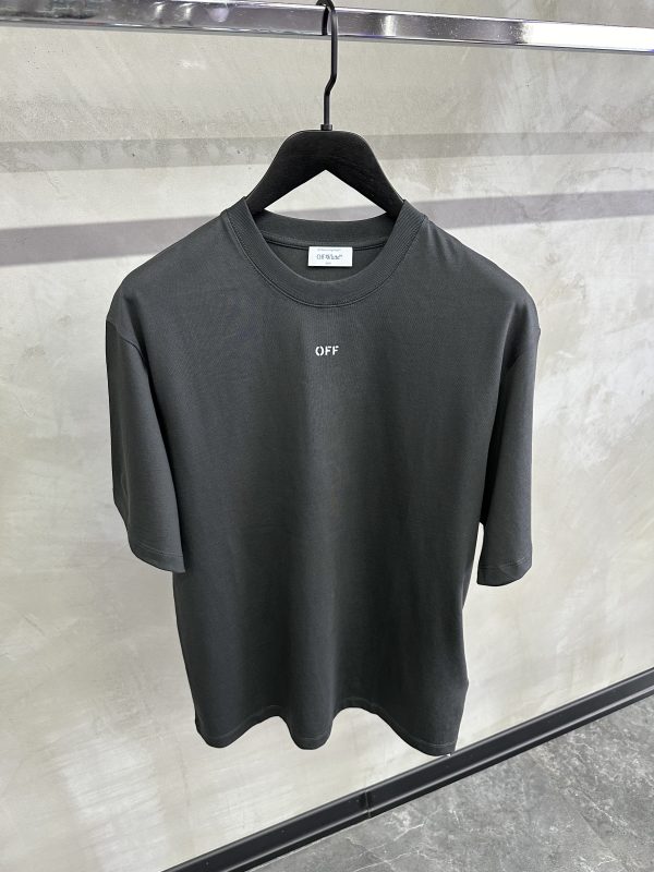 Black Off-white Stamp Mary back print cotton tee - Image 2