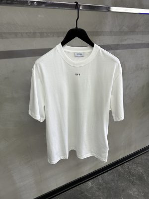 White Off-white Stamp Mary back print cotton tee