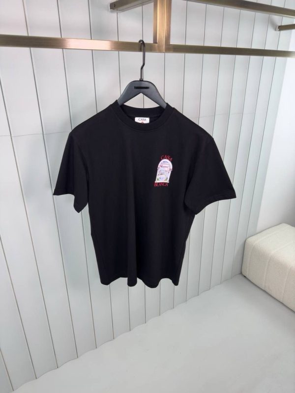 Black casablanca le passage cotton tee