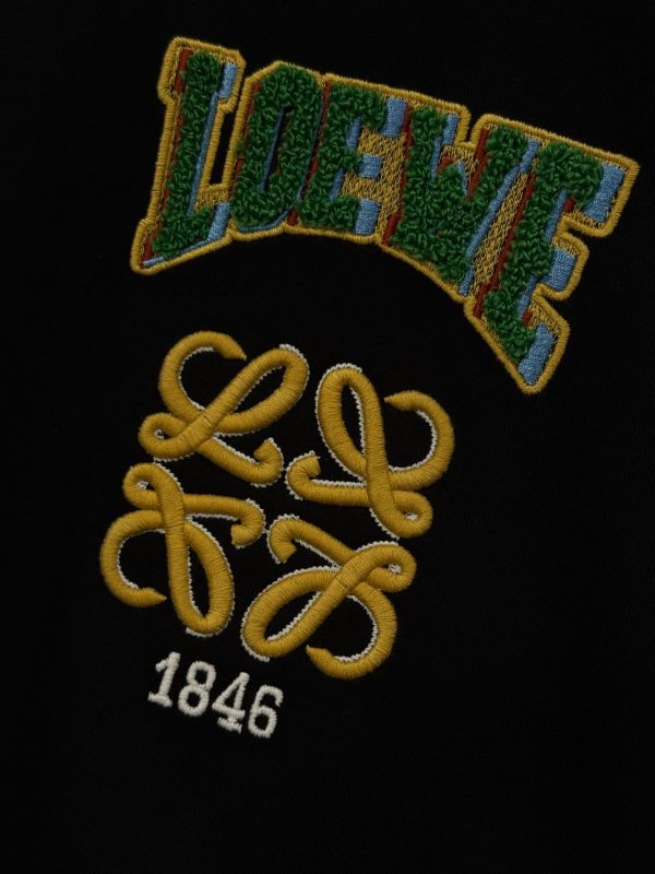 Black loewe 1846 logo cotton tee - Image 3