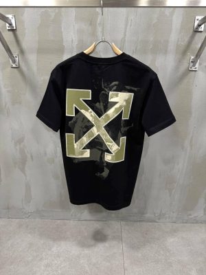 Black off-white martyrdom arrow cotton tee
