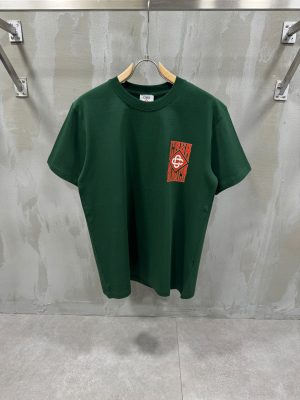 Green casablanca gothic stacked logo cotton tee