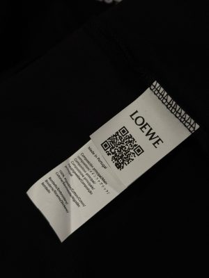 Black loewe logo knitwear cotton tee