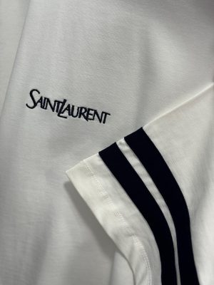 White YSL saint laurent relaxed jersey cotton tee