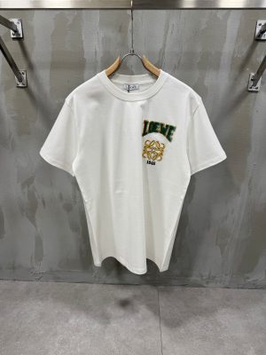 White loewe 1846 logo cotton tee