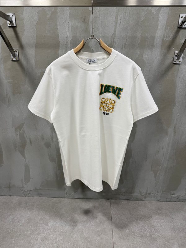 White loewe 1846 logo cotton tee