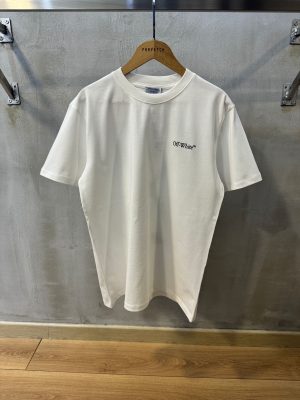 White off-white windy arrow cotton tee