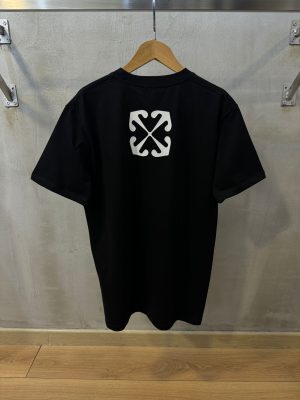 Black off-white blurred mary skate cotton tee