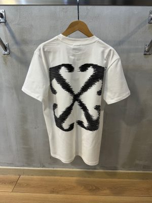 White off-white windy arrow cotton tee