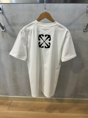 White off-white blurred mary skate cotton tee
