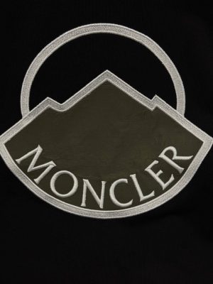 Black Moncler logo-appliquéd cotton-jersey t-shirt