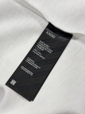 White Amiri stitch script Logo cotton tee