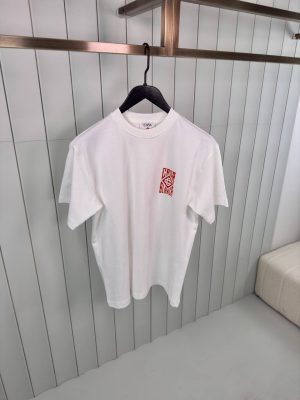 White casablanca gothic stacked logo cotton tee