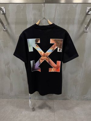 Black off-white barber arrow cotton tee