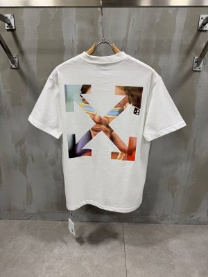 White off-white barber arrow cotton tee