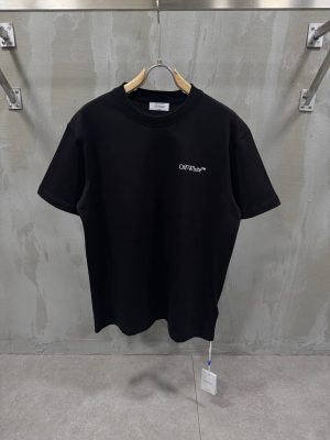 Black off-white barber arrow cotton tee