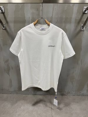 White off-white barber arrow cotton tee