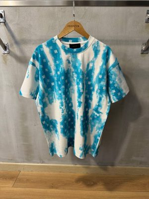 White Amiri Bleach Bandana Patch tie-dye colorway cotton t-shirt