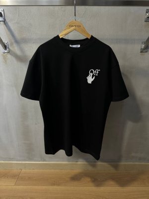 Black Off-white Dices arrow skate cotton tee