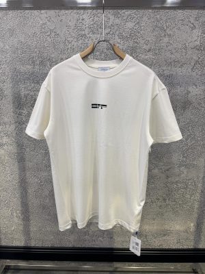 White Off-White Masked Face S/S Over cotton tee