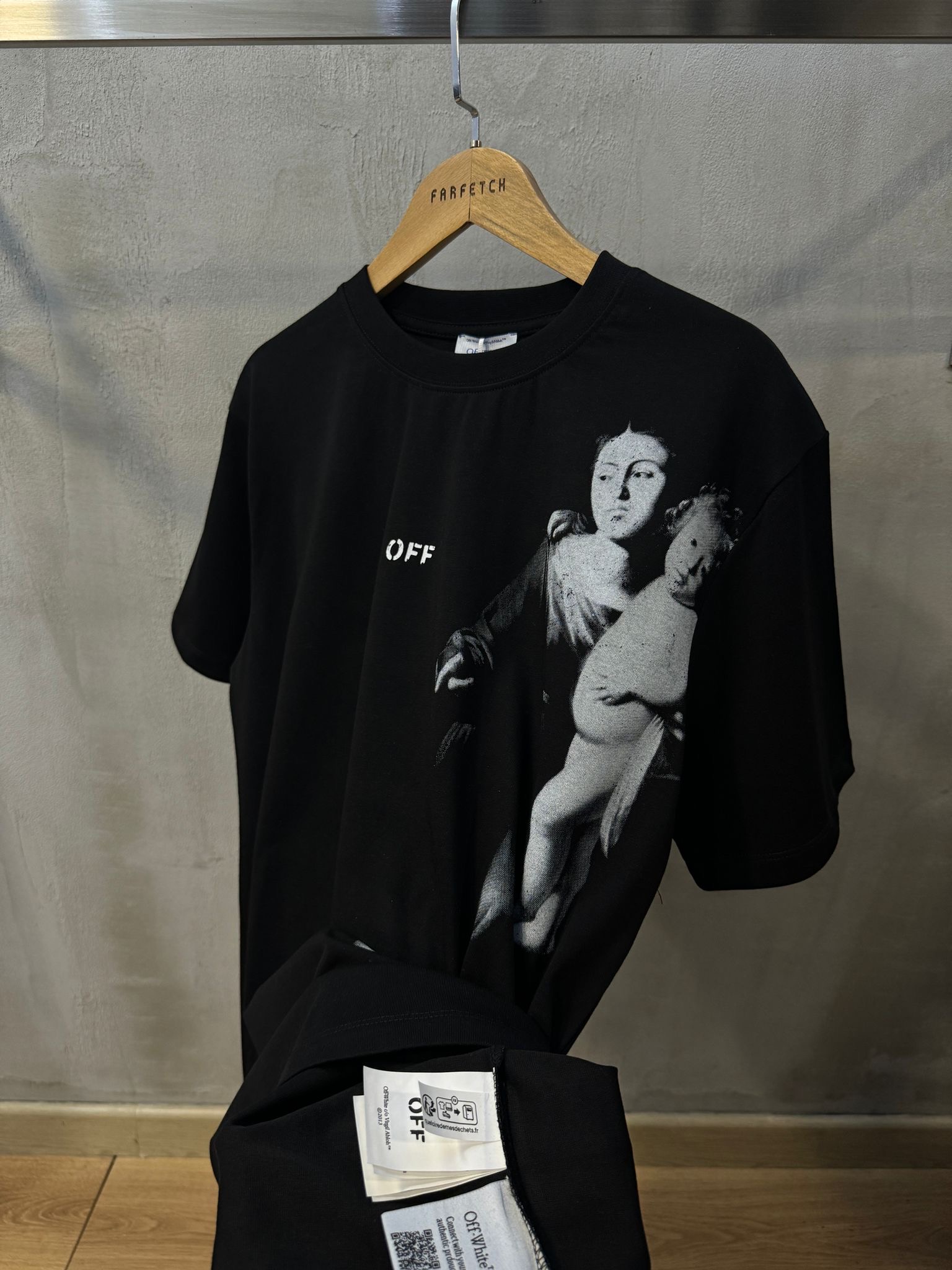 Black off-white blurred mary skate cotton tee - Image 3