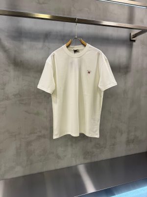 White hermes 1978 logo cotton tshirt