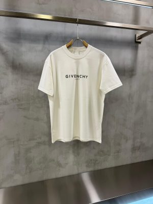 White Givenchy Paris reverse logo-print crewneck cotton tee