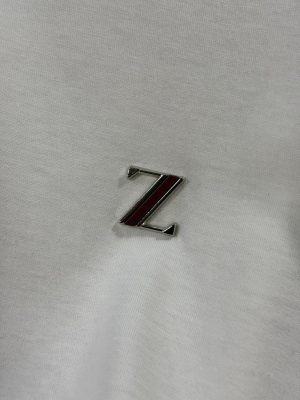 White zegna Z logo cotton tshirt