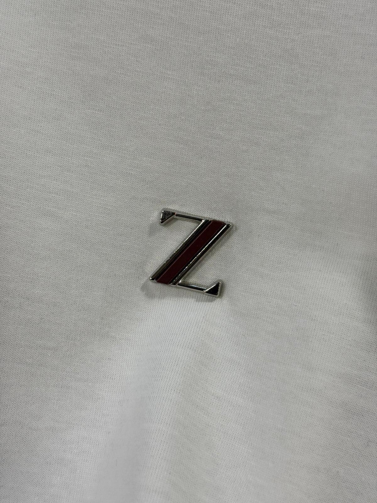 White zegna Z logo cotton tshirt - Image 2
